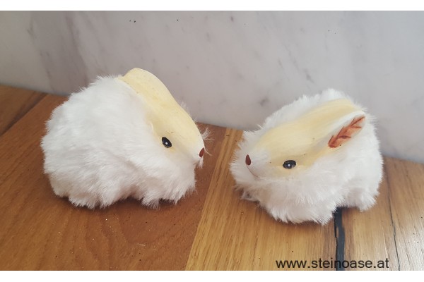 Osterhase WEISS mit Fell 'M'